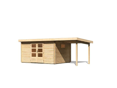 Karibu Gartenhaus Trittau 5 inkl. Anbaudach 2 m