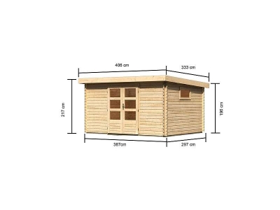 Karibu Gartenhaus Trittau 5 natur