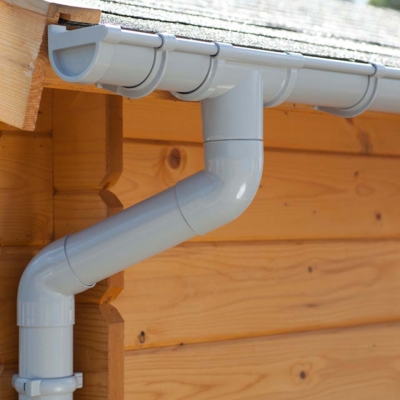 Karibu PVC Dachrinnenset 2