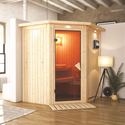 Karibu Sauna Taurin mit Eckeinstieg 68 mm Neu !!!