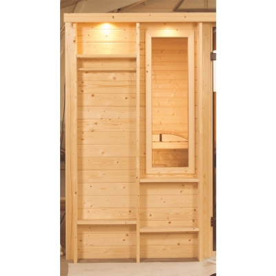 Karibu Fenster für Saunafass