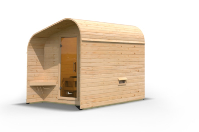 Karibu Gartensauna/Saunafass Fasshaus 2 asymmetrisch