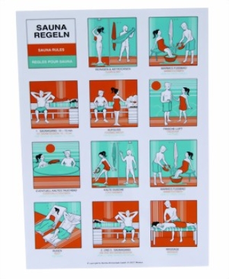 KARIBU Baderegeltafel für Saunen 21 x 29,5cm