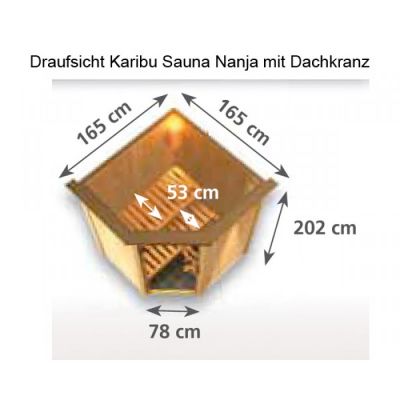 Karibu Sauna Nanja  230 Volt Eckeinstieg
