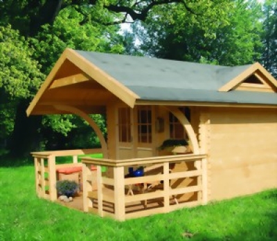 KARIBU Terrasse für Gartenhäuser 180 cm tief