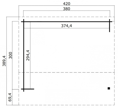 Lasita Maja Unterstand / Lounge KIRIAN 300
