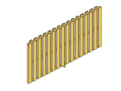 Seitenwand aus Deckelschalung Douglasie B 305 x H 160cm