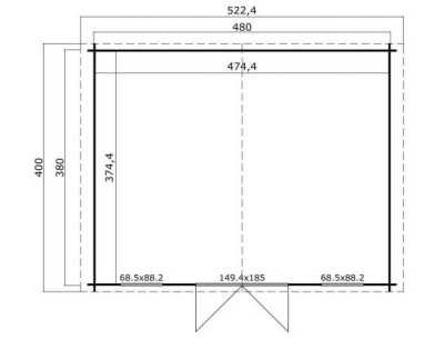Gartenhaus Lasita Maja UDO 380