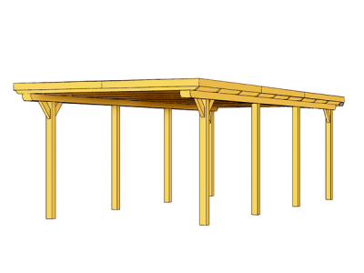 Skanholz Leimholz-Einzel-Carport Emsland 354 x 846 cm