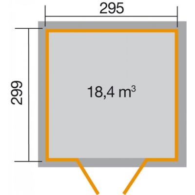 Weka Gartenhaus 226 Gr. 4 in 21 mm