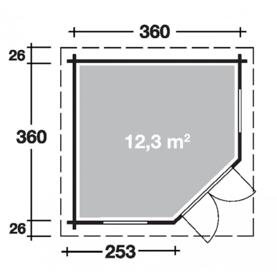 Wolff Finnhaus Gartenhaus Morla 3030 isolierverglast