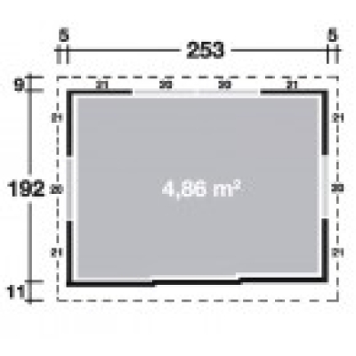 Metallhaus NARJA ohne Fussboden und Regale