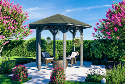 Skanholz Pavillon Nancy 1, Leimholz, grau