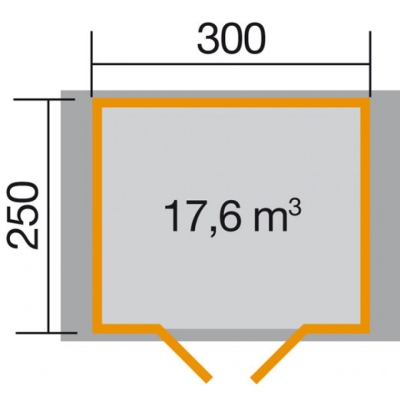 Weka Gartenhaus Premium45DT mit Vordach in 3 Grössen