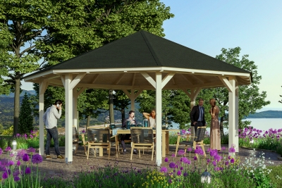 Skanholz Pavillon Nice 4, Leimholz, natur