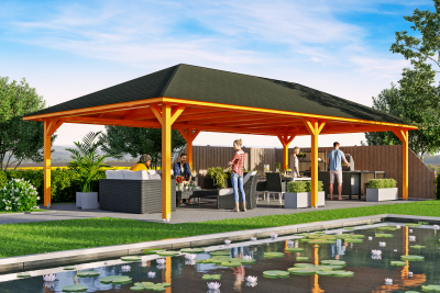 Skanholz Pavillon Orleans 4, Leimholz, eiche hell