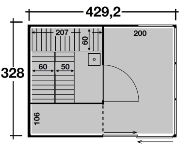 Wolff Finnhaus Saunahaus Paradiso 4x3 (2-Raum)