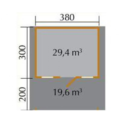 Weka Weekendhaus Typ 137 A in 45 mm mit Vordach (200 cm) 2 Grössen