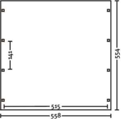 Skanholz 115er Doppel-Carport Holstein  558 x 554 cm