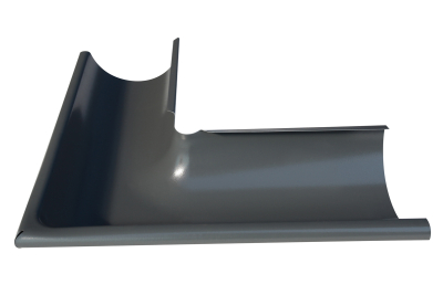 Regenrinnen-Set für Pavillon Cannes 2, Stahl, verzinkt u. anthrazit beschichtet