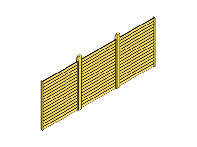 Rückwand ca. 550x160cm Doppelcarport Spessart