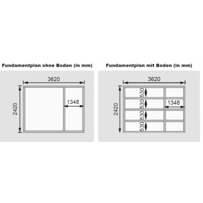 Woodfeeling Mittelwand-Gartenhaus Schönbuch 1 - 38 mm