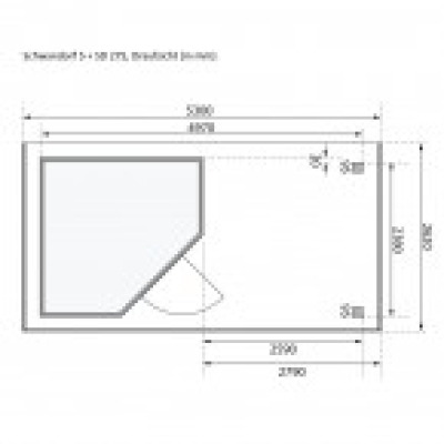 Woodfeeling Gartenhaus Schwandorf 5 mit Anbau 275 cm