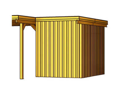 Seitlicher Anbau für 115er Flachdach-Doppel-Carport
