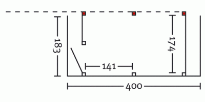 Seitlicher Anbau für 90er Flachdach Doppel-Carport