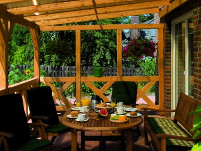 Seitenwand Andreaskreuze aus Douglasie B 205 x H 210cm