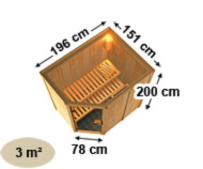Karibu Saja Eckeinstieg 230 Volt
