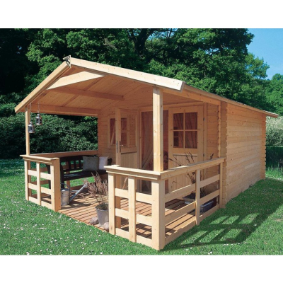 Karibu Terrasse für Hardenberg 1 in 150 cm Tiefe