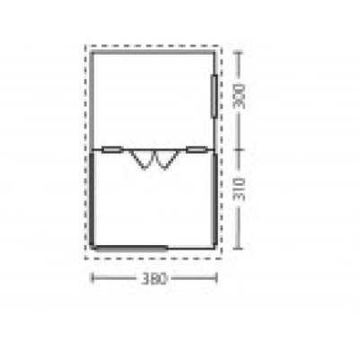 Skanholz Blockbohlenhaus HOLMESTRAND 45 mm mit überdachter Terrasse
