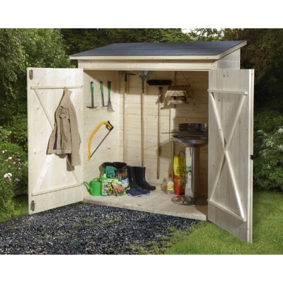 Weka 14 mm Garten- und Terrassenschrank 361 mit Flachdach in 2 Grössen