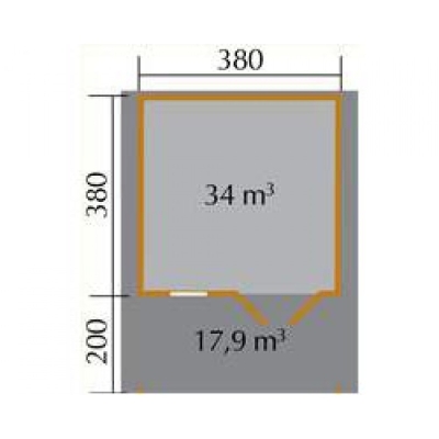 Weka Gartenhaus Typ 111 A  in 28 mm mit Vordach (200 cm) 3 Grössen