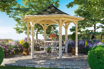 Skanholz Pavillon Versailles, Leimholz natur