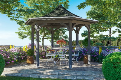 Skanholz Pavillon Versailles, Leimholz, grau