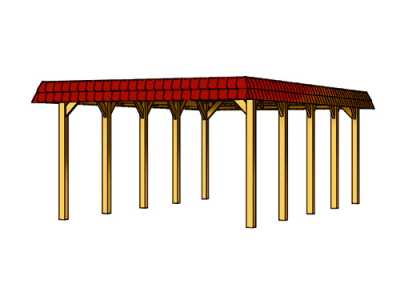 Skanholz Einzel-Carport Spreewald 396 x 741cm