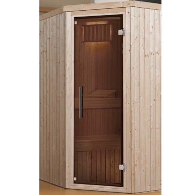 Weka Ganzglastür in Graphit-Optik