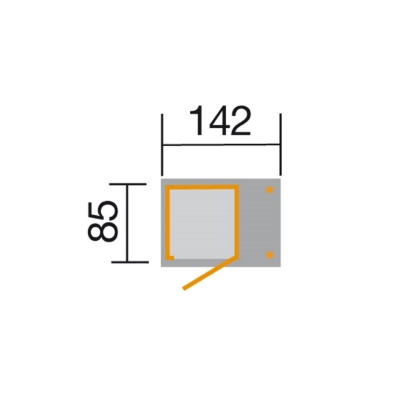 Weka 14 mm Garten- und Terrassenschrank 351 A mit Schleppdach Grösse 1