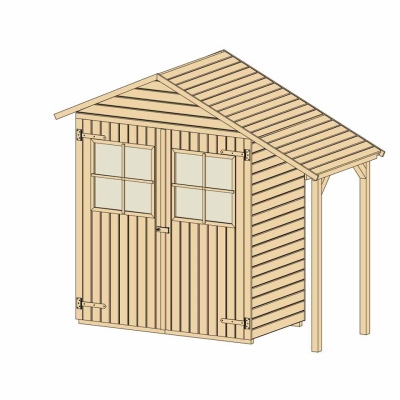 Weka 14 mm Garten- und Terrassenschrank 351 A mit Schleppdach Grösse 2