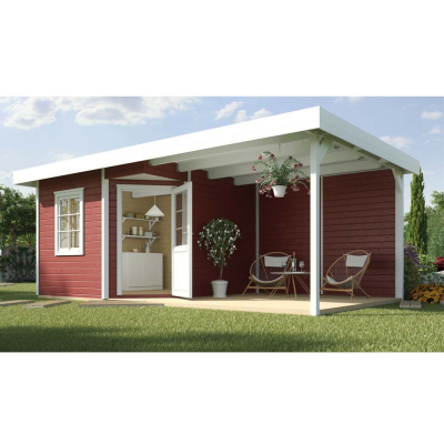 Weka Designhaus 213 inkl. 300 cm Anbau in 2 Grössen