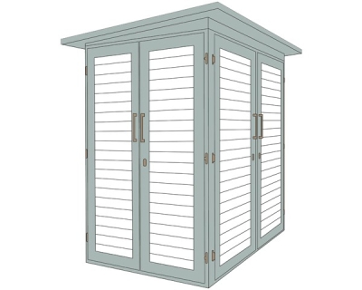 Weka Geräteschrank Garten [Q] Kompakt Gr.1 in 4 Farben