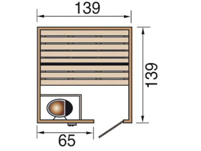 Weka Massivholzsauna 38 mm  VALIDA 537 1 GT