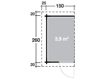 Wolff Finnhaus Anbauschuppen 1526 Satteldach