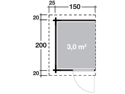 Wolff Finnhaus Anbauschuppen 1520 Satteldach