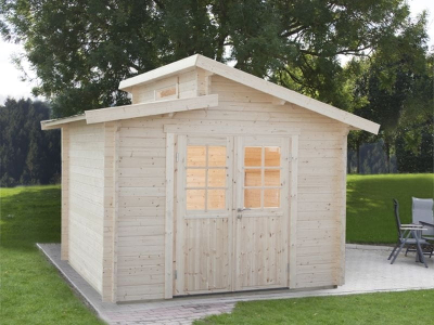 Wolff Finnhaus Stufendachhaus Birte 2722 mit Halbglas-Tür (Typ 2)