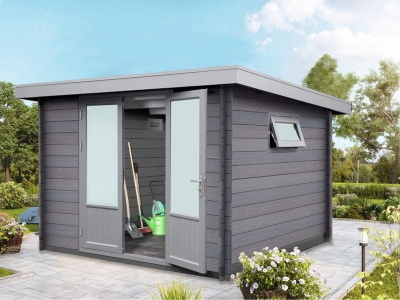 Wolff Finnhaus WPC-Haus Bella 2924 grau