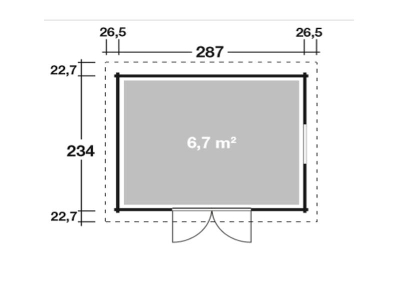 Wolff Finnhaus WPC-Haus Bella 2924 grau