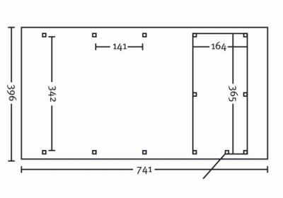 Skanholz Einzel-Carport Spreewald 396 x 741cm